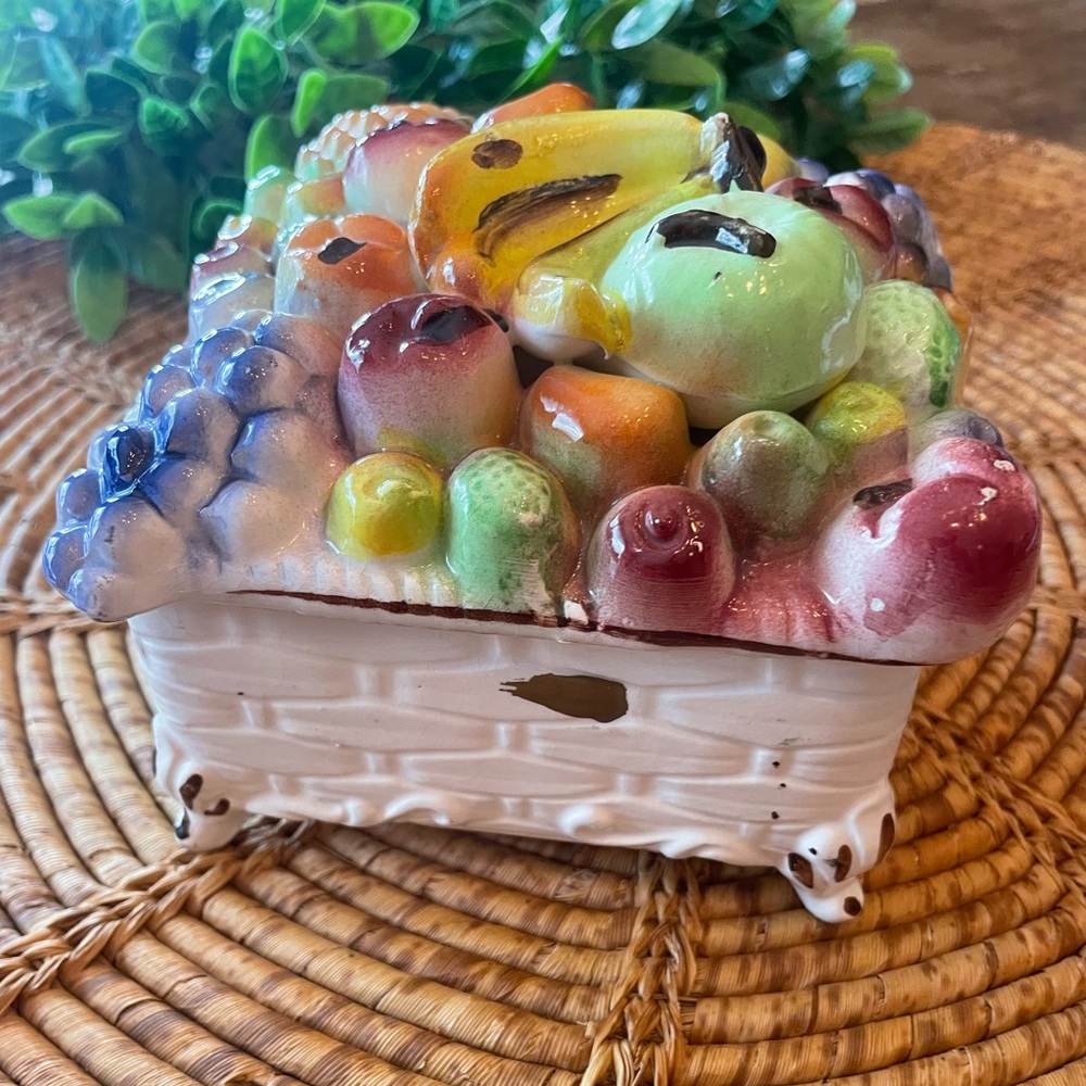 Royal Sealy Ceramic Fruit Trinket Box